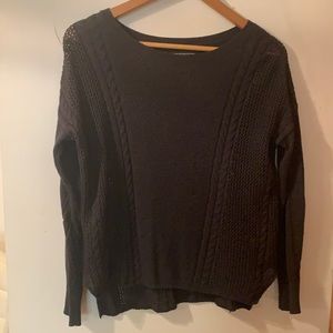 American Eagle Open Stitch Grey Sweater